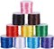 100 Yards 2mm Satin Rattail Cord Nylon String Trim Silk Cord Beading String for Friendship Bracelet Necklace Chinese Knot Macramé Trim Dream Catchers Braid Hair 10 Color
